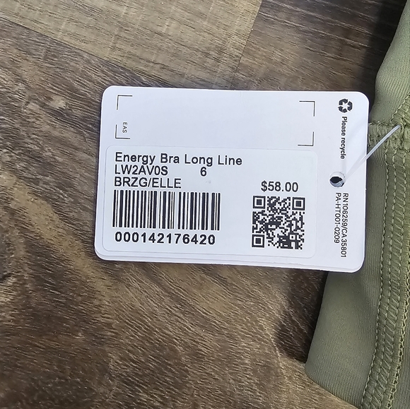 NWT Lululemon Energy Bra Long Line *Medium Support, B-D Cup - Picture 8 of 9